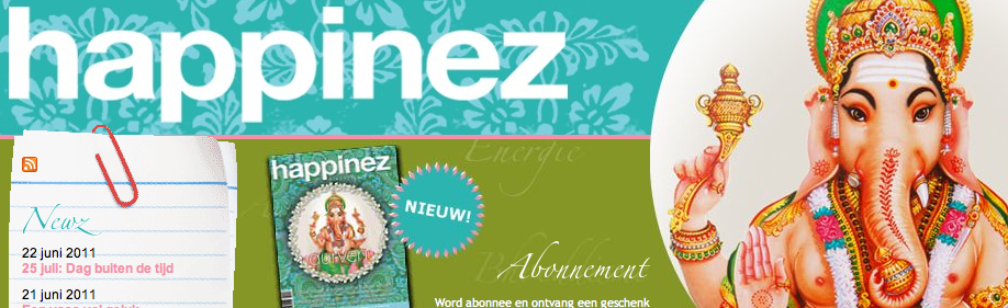 Happinez nummer 4 – 2011 Wijzheden in dit nummer: 'Alles begint met ademhalen', 'zet een pannetje soep voor de deur' en 'meer durven met kleuren'