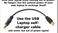 Nooit meer zonder stroom met deze kabel Gebruik de natuurlijke energie van je eigen laptop